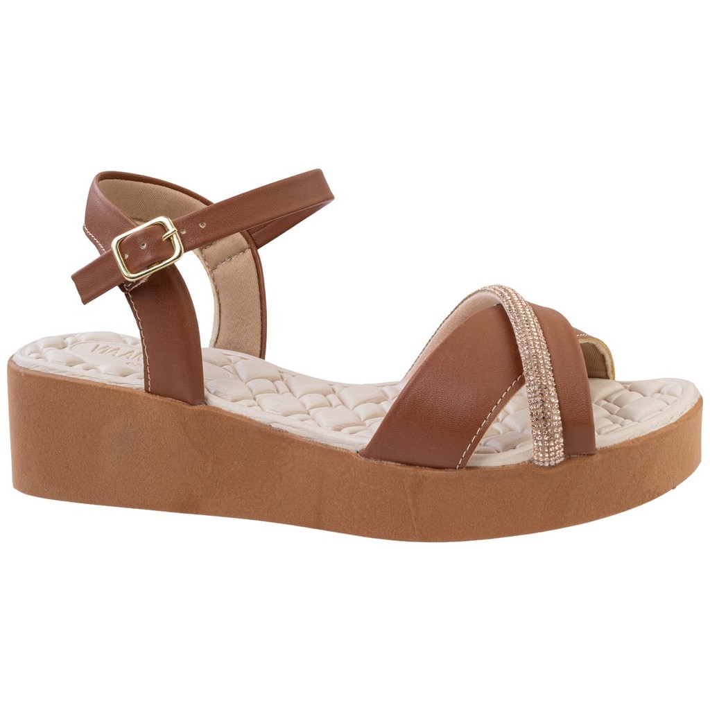 Sandália Ortopédica Feminina Anatômica Strass Brilho Confortável Versátil Macia Leve 8502 em Oferta na Shopee