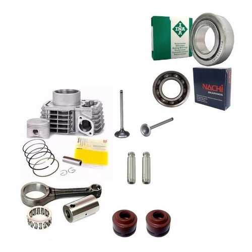 Kit Cilindro Motor Biela Válvula Junta Titan 150fan Bros Mix