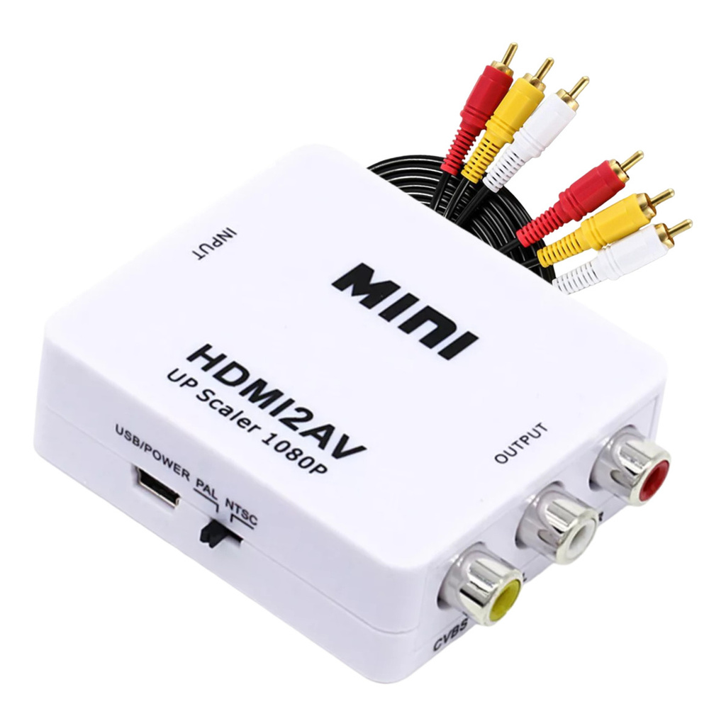 Kit Adaptador Conversor Hdmi P/ Video 3rca Av + Cabo Rca Tvs em Oferta na Shopee