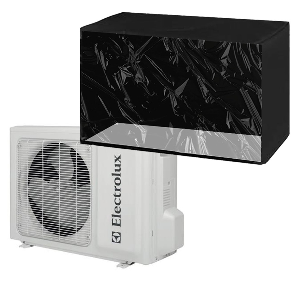 Capa Ar condicionado Eletrolux 9000 Btus Preta Frente Transparente L72cm A49cm P23cm