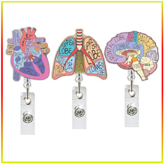 Carretel de crachá retrátil de acrílico brilhante adequado para suporte de identificação de crocodilo, enfermeira médica em Oferta na Shopee