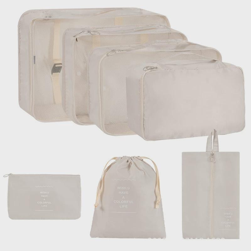 Kit viagem Conjunto 7 Peças Organizador De Viagens Organizadoras Para Malas Bolsa