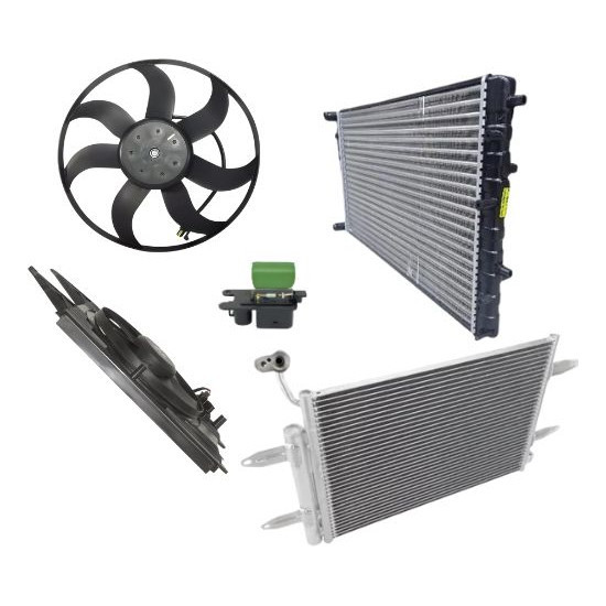 Kit Completo VW G5 G6 G7 G8 com Ar – Radiador Condensador Ventoinha e Resistência Linha Gol Saveiro Fox Polo em Oferta na Shopee