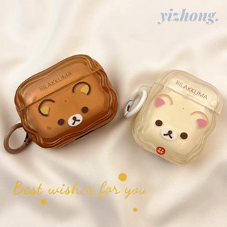 Para Airpods 4 Pro 2 3 1 Wave Edge Design Adorável Urso Marrom Macio TPU Capa De Fone De Ouvido À Prova De Choque Fones em Oferta na Shopee