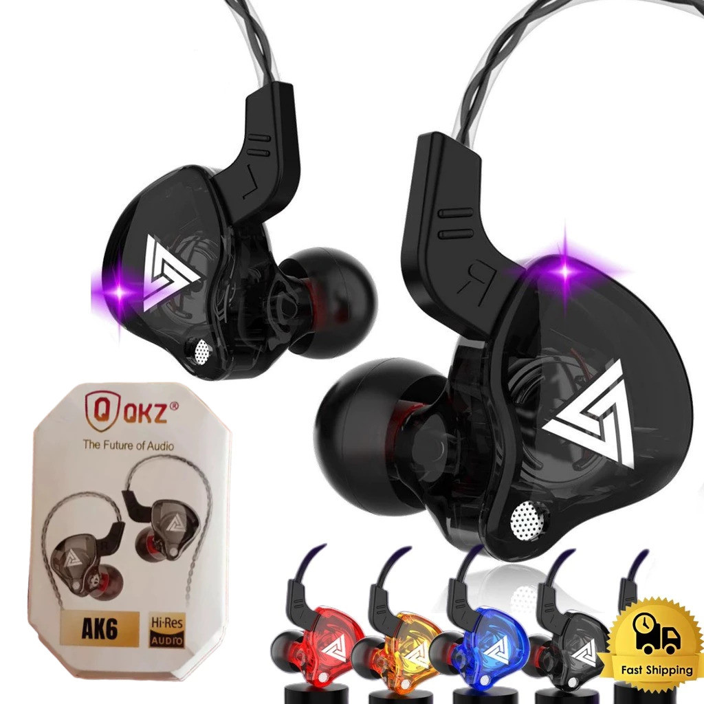 Fone De Ouvido Com Fio Com Microfone Cobre Driver Fone De Ouvido Esportivo Baixo Estéreo AK6