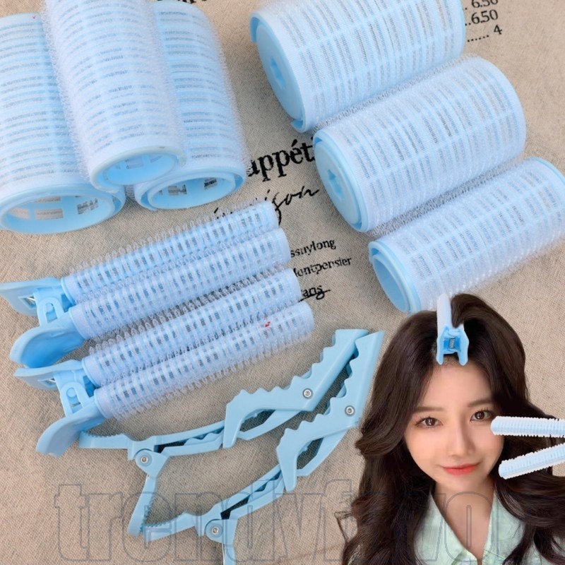 3/5/7 Unidades S/M/L Air Bangs Curler-Raízes De Cabelo Clipe Fofo-Ferro De Ondulação Autoaderente-Autoadesivo , Sem Vest