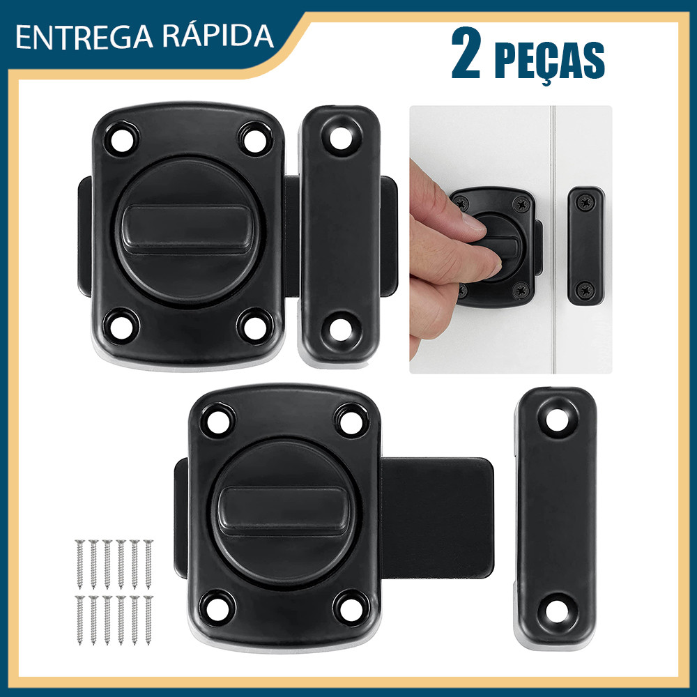 2x trinco preto para porta mosquetão trinco de segurança para porta engate de porta