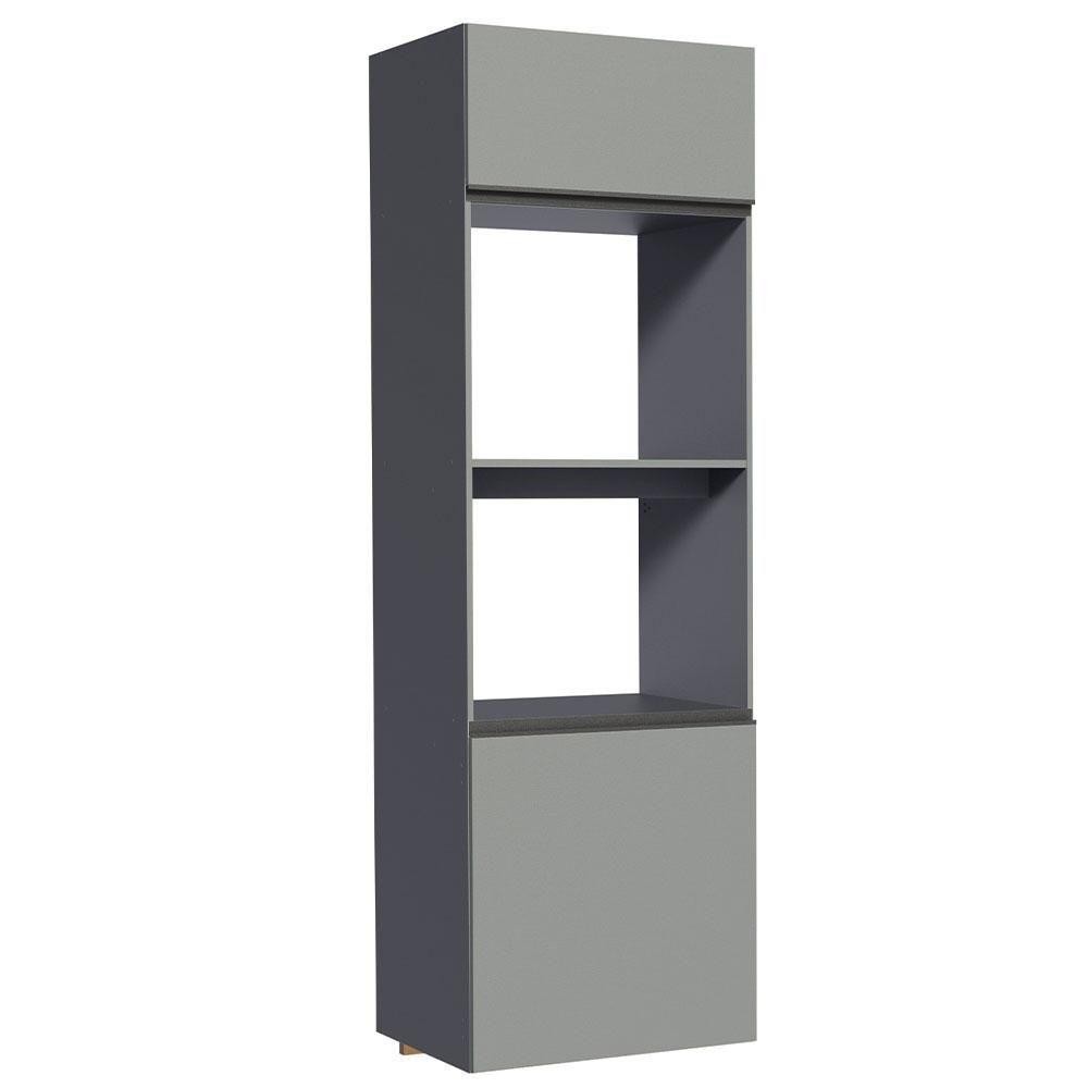Torre Quente 60 Cm 2 Portas 2 Nichos Suspensa Cinza em Oferta na Shopee
