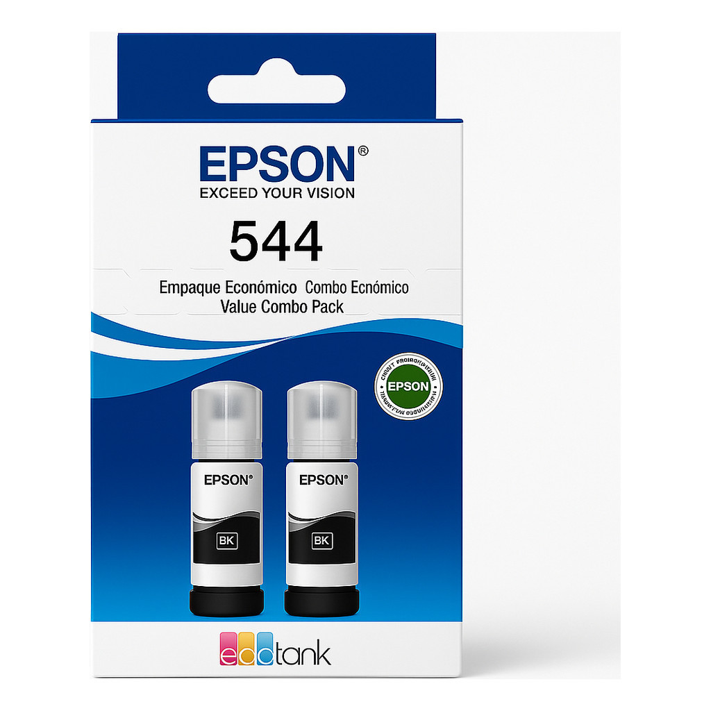 Tinta Compatível Com Epson Ecotank T544 Preto - 2 Unidades