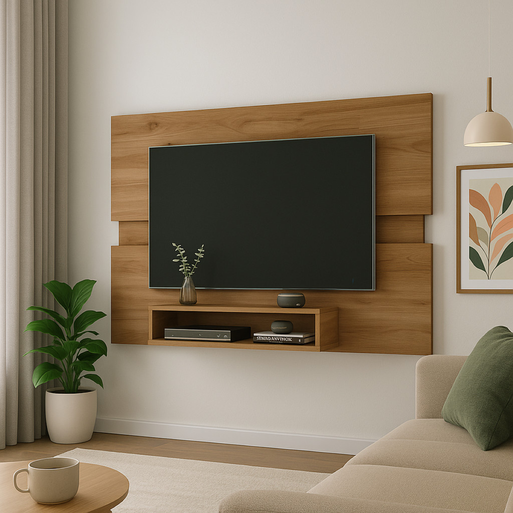 PAINEL MODERNO COM NICHO PARA TV ATE 50 POLEGADAS