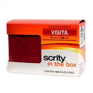 Envelope Color Plus Vinho 72x108mm 100und Scrity em Oferta na Shopee