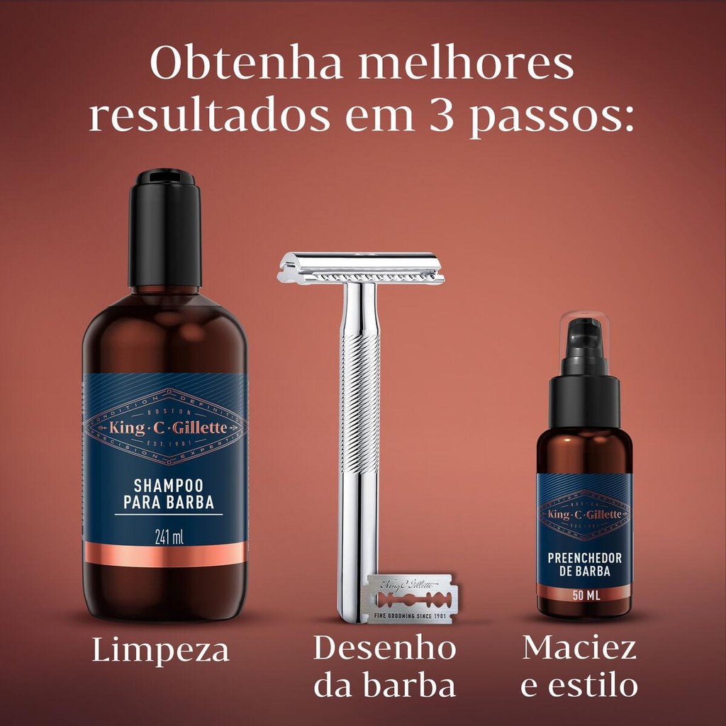 Detalhes do Shampoo para Barba King C. Gillette 241ml