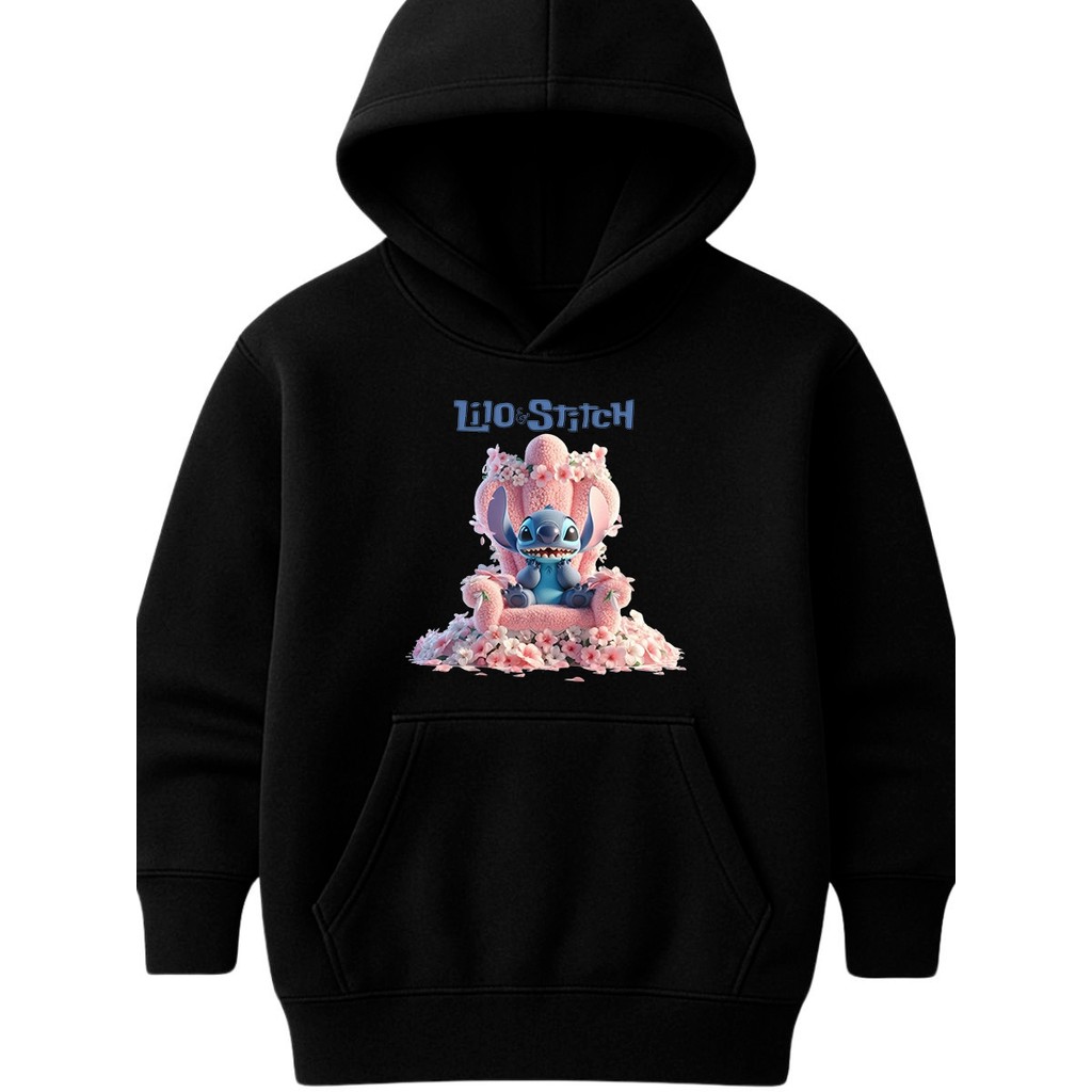 Moletom Capuz Camguru Lilo & Stitch Angel Filme Blusa De Frio Casaco Lilo e Stitch Lançamento Infantil Unissex