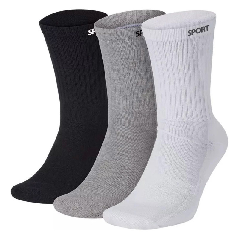 Meias Masculina Cano Alto Sport kit com 12 pares masculina Grossa direto da frabrica 70% algodao.