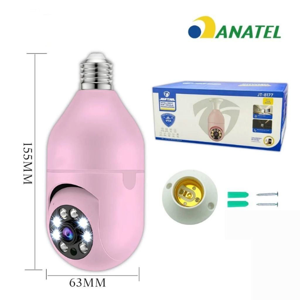 Mini IP Câmera Wifi sem fio visão noturna microfone alto falante acesso remoto aplicativo  ROSA