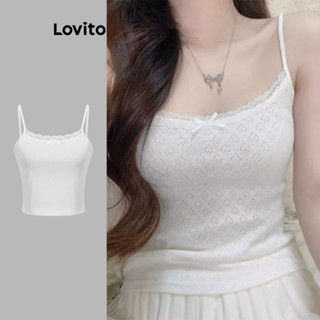 Lovito Regata Casual De Verão/Primavera Com Laço Para Mulheres L118ED504 em Oferta na Shopee