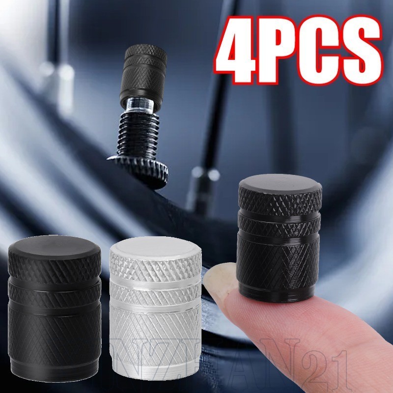 4 Unidades De Tampas De Válvula De Pneu De Carro-Para Bicicleta De Motocicleta Automática-Capas De Haste De Liga De Alum