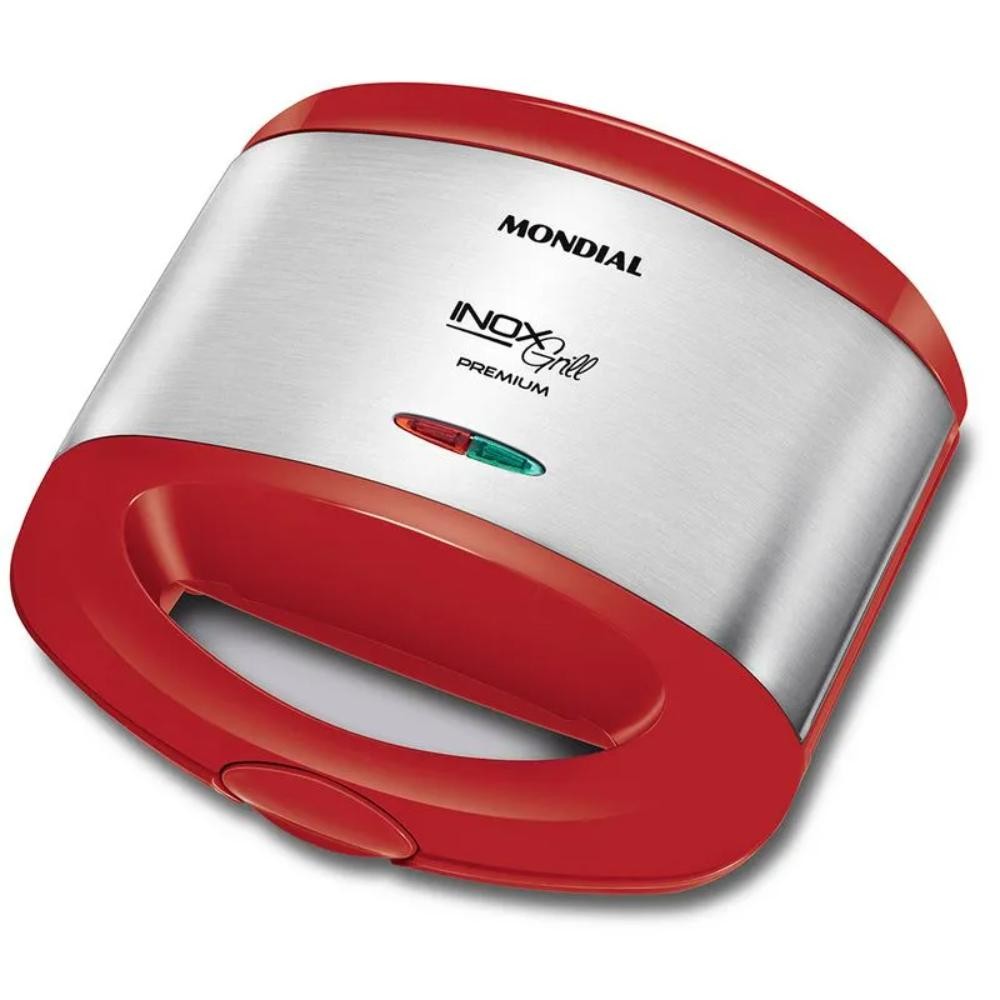 Sanduicheira Mondial Inox Grill Red Premium 2 em 1 800W Vermelho/Inox 220V - S-1