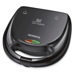 Sanduicheira Mondial Fast Grill e Sandwich com Revestimento Antiaderente 750W Preto 127V - S-12