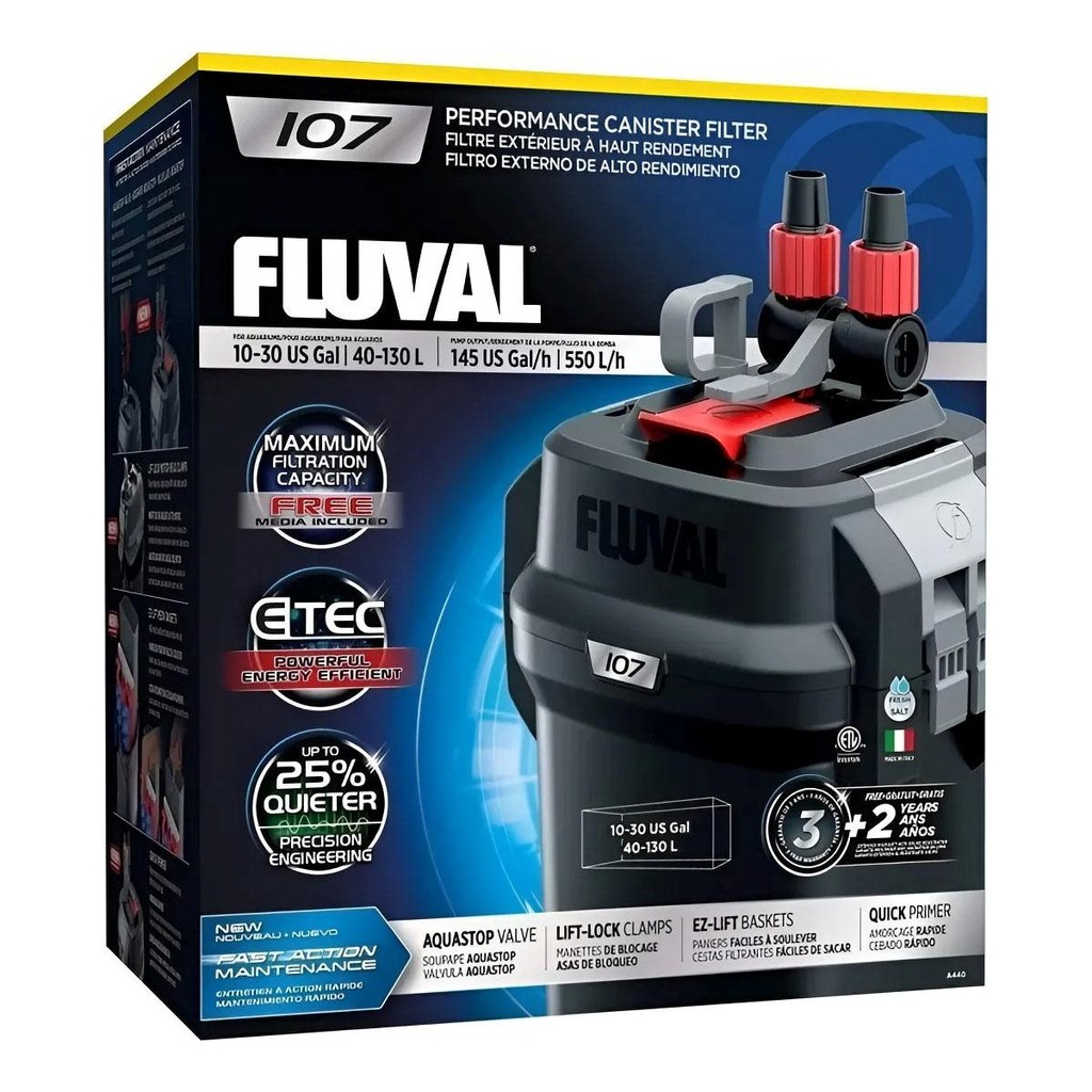 Hagen Fluval F107 550l/h Filtro Externo Canister Lago