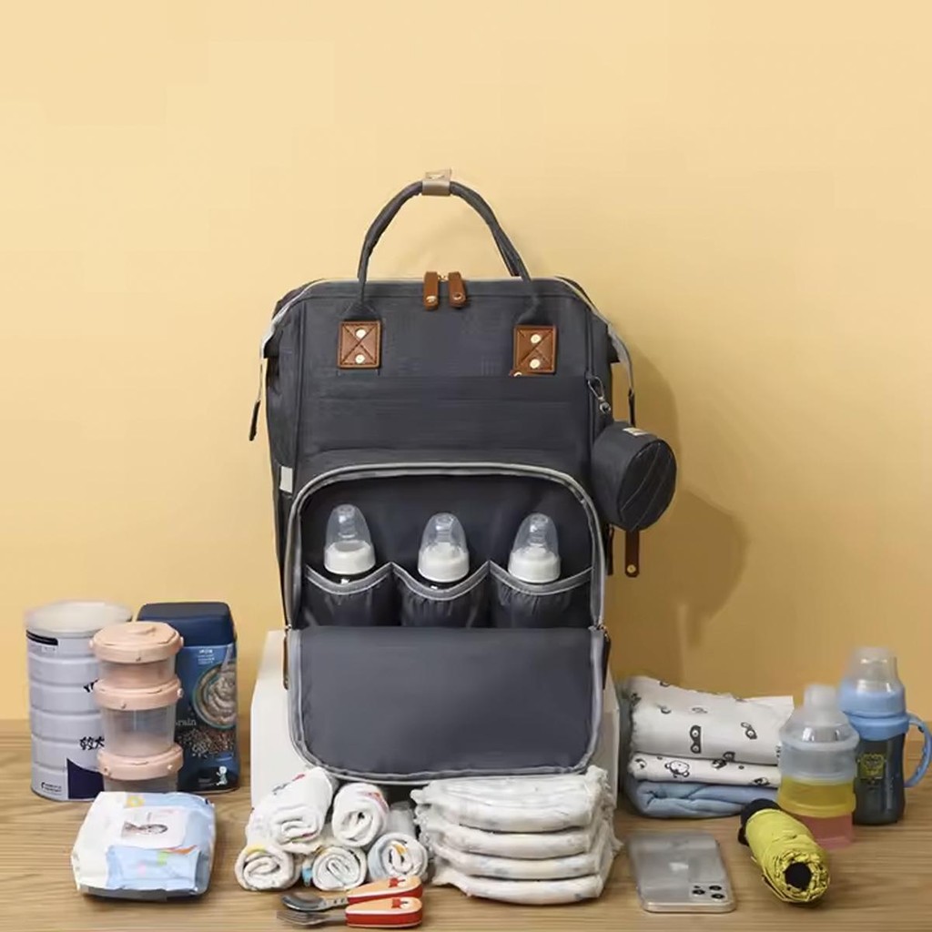 Bolsa Maternidade Mochila Espaçosa Reforçada com Bolsos Térmicos e Acolchoados em Oferta na Shopee