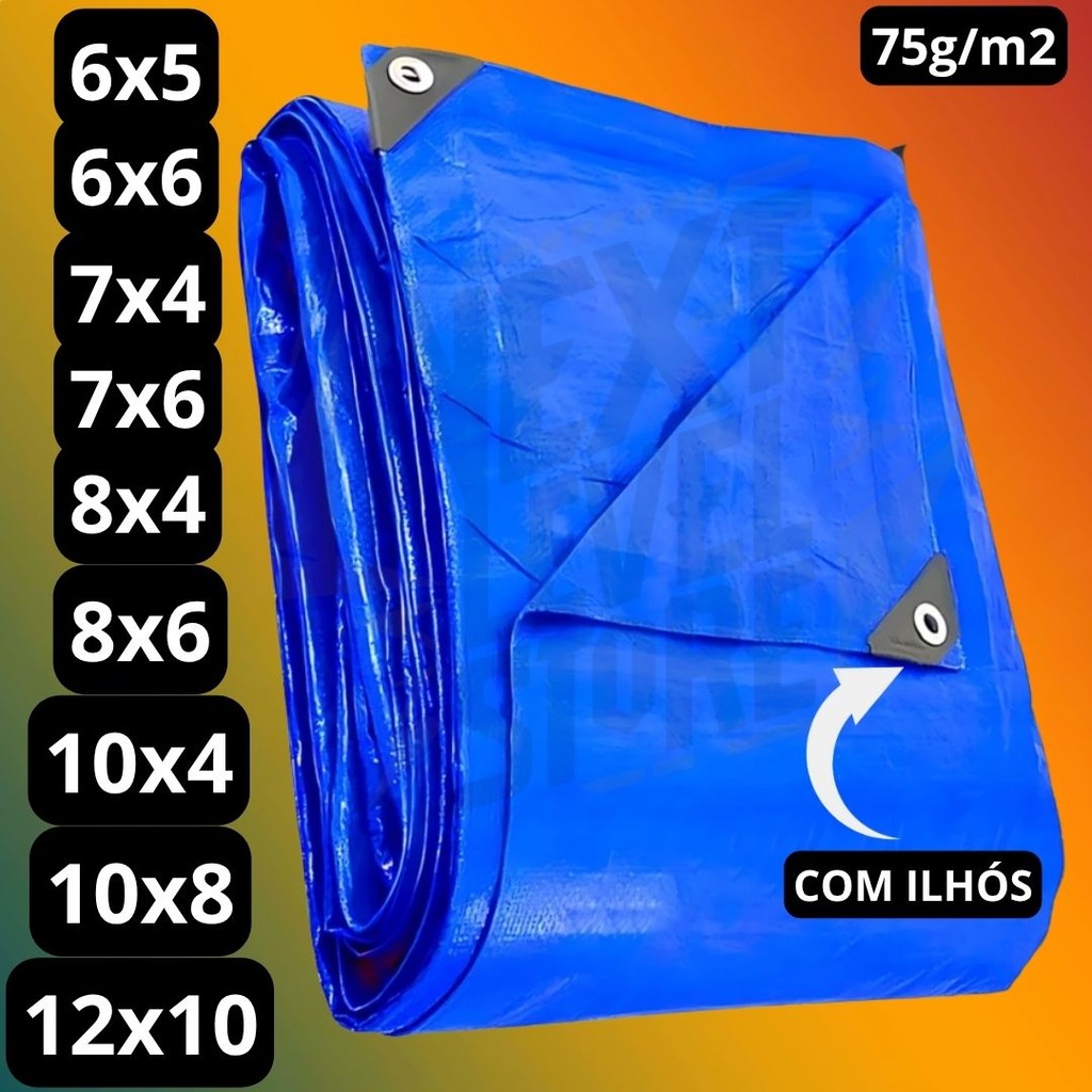 Lona Impermeável Reforçada Piscina Construção Reforma Pintura Mudança 6x5 6x6 7x4 8x4 8x6 10x8 12x10 em Oferta na Shopee