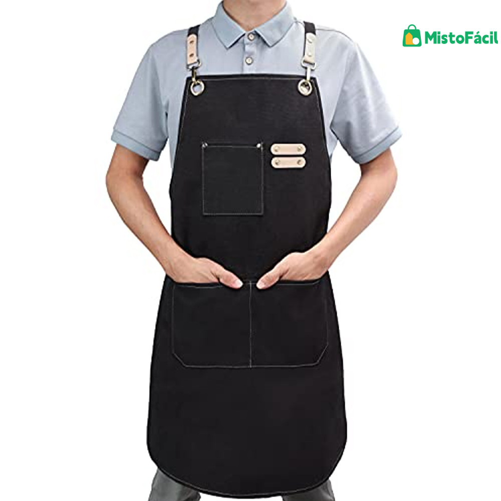 Avental Impermeável com Bolso Prático - Ajustável para Cozinha Doméstica