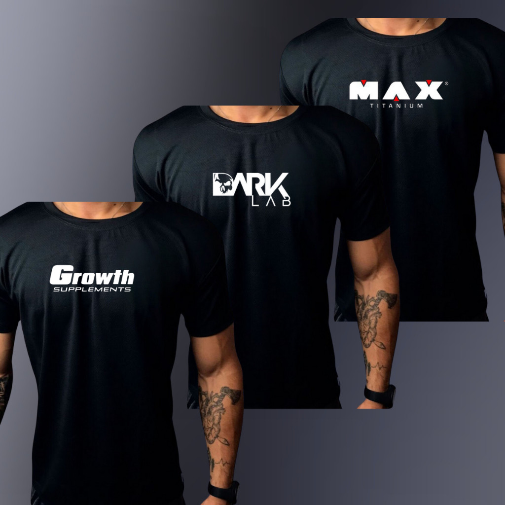 Kit 3  ou 1 Camisa Dry Fit Sport Mix Suplemento esportiva academia Treino COMPRESSÃO CORRIDA AMIRA COMPRESSÃO CORRIDA