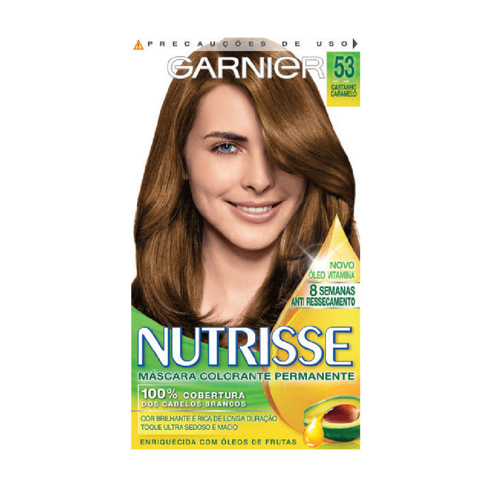 Tintura Creme Nutrisse Garnier Castanho Caramelo 53 Kit - Beauty