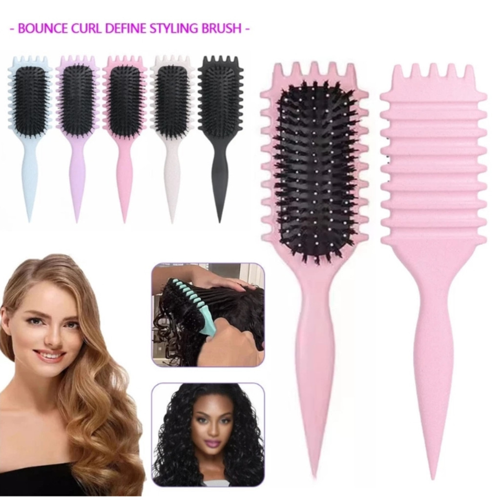 Pente de salto de massagem de palha de trigo Pente de ondulação multifuncional Pente de Airbag de cabelo liso em Oferta na Shopee