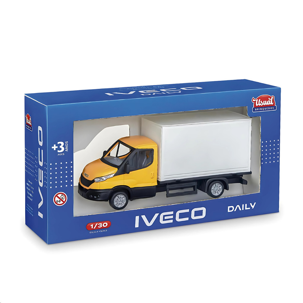 Caminhão Iveco Daily Baú e Drop Side 30cm Brinquedo Realista