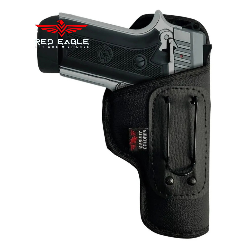 Coldre Velado (Sem Aba) Uso Interno PREMIUM Para Pist. .380 | Pt.938 | Pt940 Em Neoprene e Couro P.U (Ecológico)