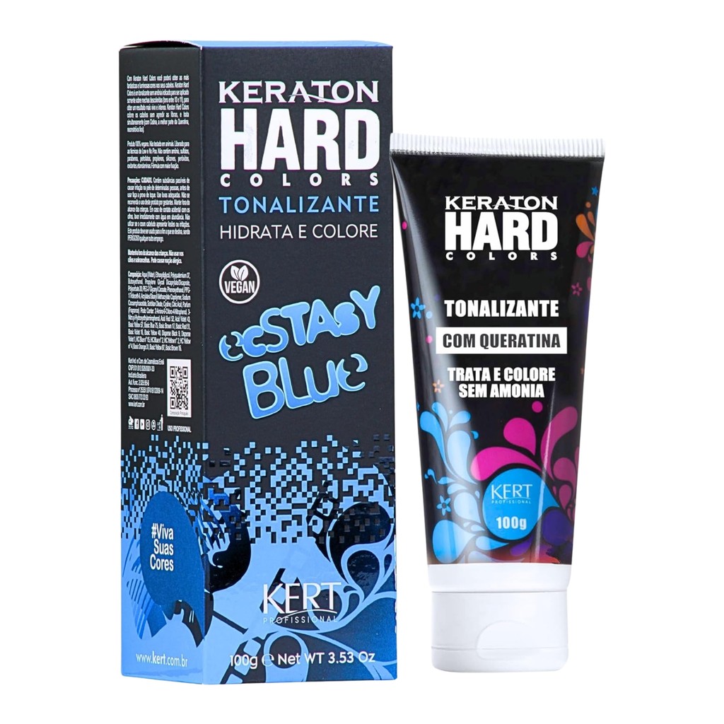 Tonalizante Hard Azul Ecstasy Blue - 100g Keraton