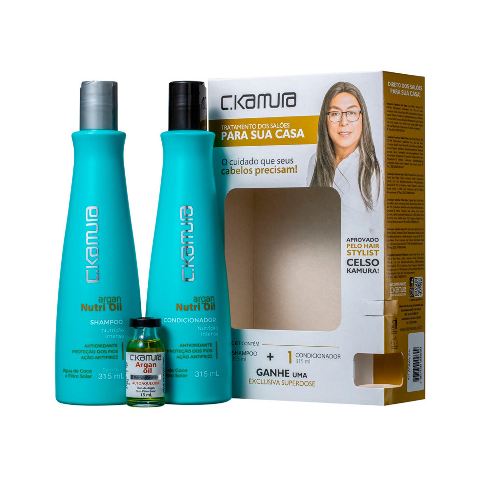 Kit Argan Nutri Oil C.Kamura Trio Da Nutrição em Oferta na Shopee