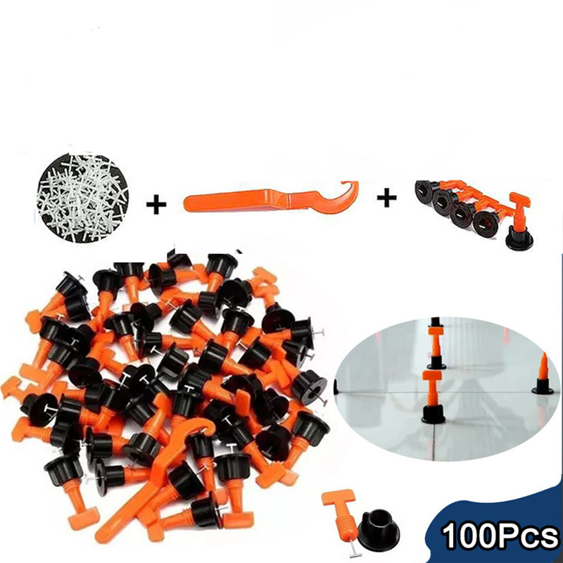Kit 100 Nivelador De Piso Ladrilho A Rosca Reutilizável Com Chave em Oferta na Shopee