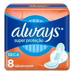 Absorvente Always Cobertura Seca P Com Abas Com 8 Unidades