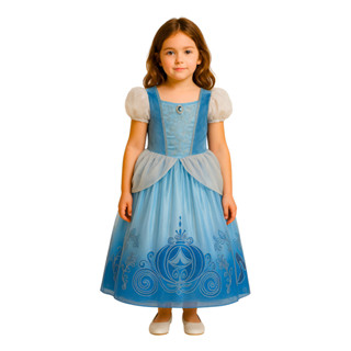 Vestido Cinderela Fantasia Infantil Cosplay Menina Princesa em Oferta na Shopee