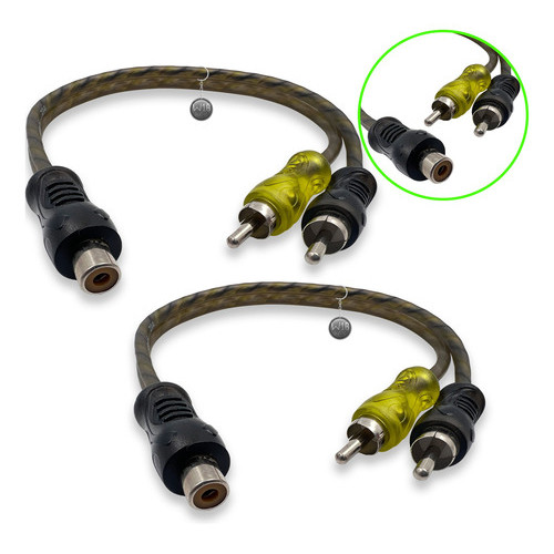 Par Cabo Y Technoise Serie 200p Blindado 4mm 2 Macho 1 Femea