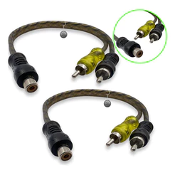 Par Cabo Y Technoise Serie 200p Blindado 4mm 2 Macho 1 Femea
