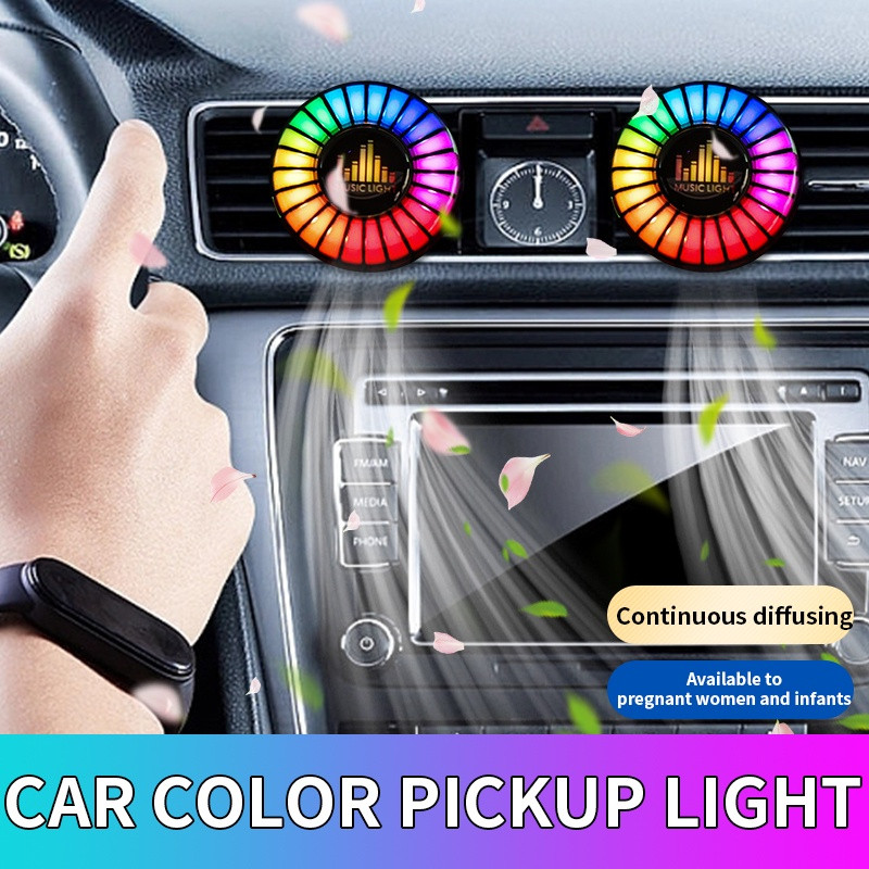 LUZ De Ritmo De Música Para Carros RGB Fita LED Controle De Som Voz Atmosfera 256 Cores Opção Aplicação