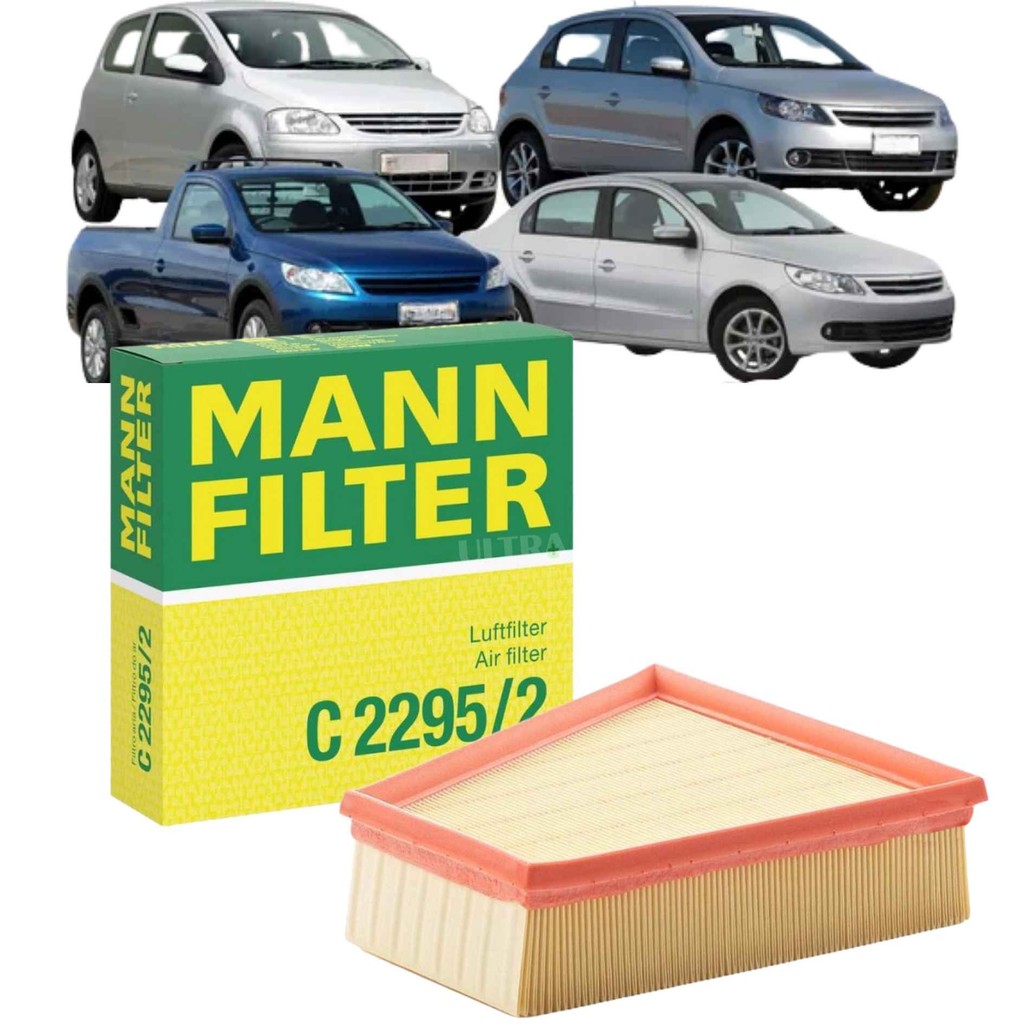 Filtro Ar Motor para VW Volkswagen Gol / Saveiro / Fox / Voyage - 1.6 8V EA111 (Mann C2295/2) em Oferta na Shopee