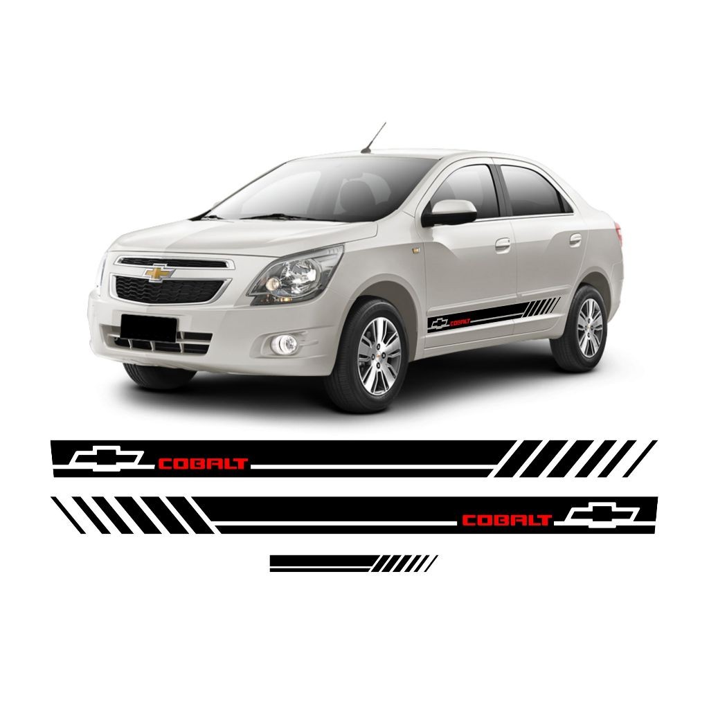 Adesivos Cobalt Faixas Lateral E Traseira Chevrolet Sport Tuning Acessórios Personalizado 3 UND. CH86