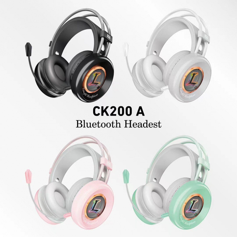 Fone de ouvido Bluetooth fone de ouvido Super espera vida útil da bateria RGB luz fone de ouvido computador jogo dedicad