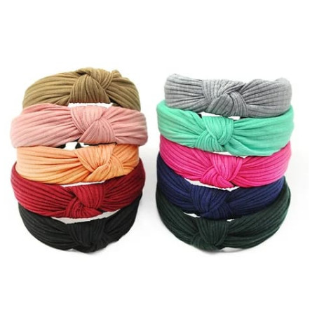 Tiara Nó Turbante Em Tecido  e couro Cabelo Feminino Diversas Cores moda garotas mulheres