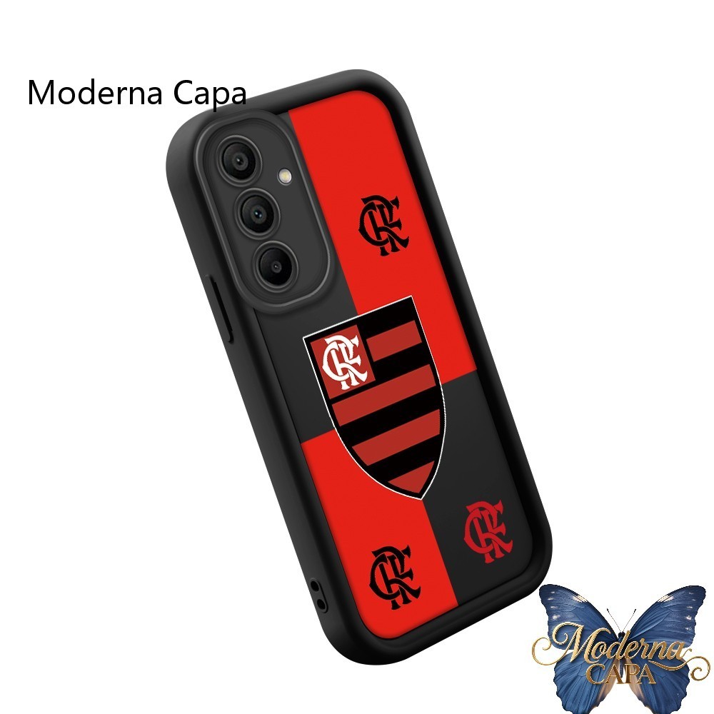 Capa Para Samsung Galaxy A15 4G 5G Clube de Futebol Masculina Macia Capinha Macio Preto Silicone Celular Case Preta TYB