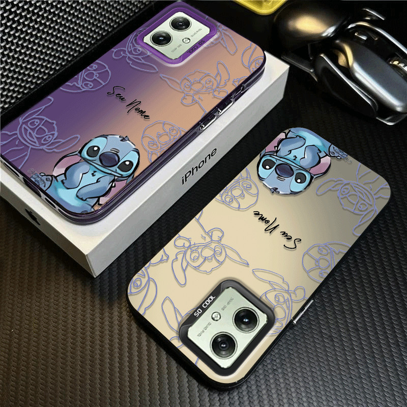 Capinha Capa Nome personalizado de Lilo e Stitch Para Motorola Moto G84 G60 G54 