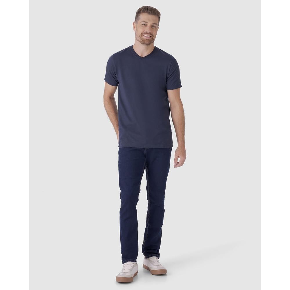 Calça Slim Masculina Cintura Média Em Flex Jeans em Oferta na Shopee