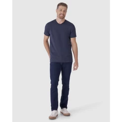 Calça Slim Masculina Cintura Média Em Flex Jeans