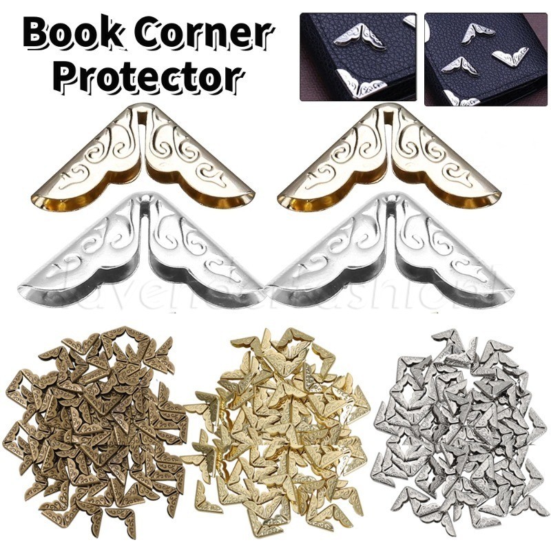 [HOT] Protetor De Canto De Livro De Metal-Álbuns DIY Postagem De Caderno-Para Álbum De Recortes , Menus , Pasta-Decoraçã em Oferta na Shopee
