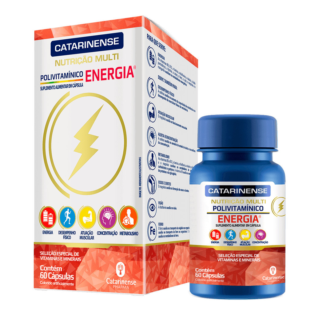 Polivitaminico Energia 60 Cps Catarinense Pharma